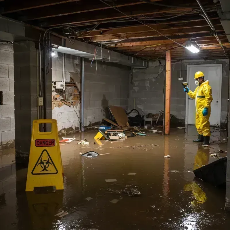 Flooded Basement Electrical Hazard in Benton, MO Property