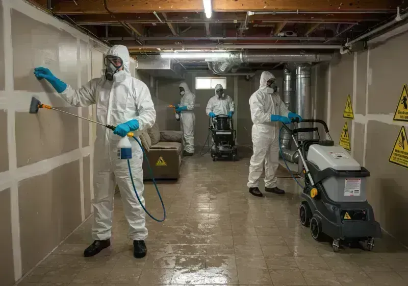 Basement Moisture Removal and Structural Drying process in Benton, MO